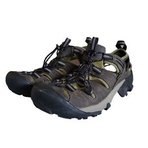 KEEN Arroyo II Mens Hiking Sandals Brown Leather Waterproof Trail Shoes Sz 10.5